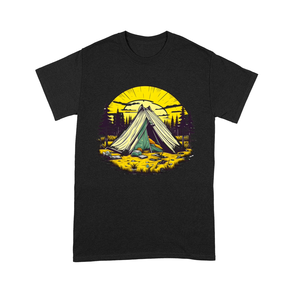 A tent sitting in the middle of a field Premium T-shirt