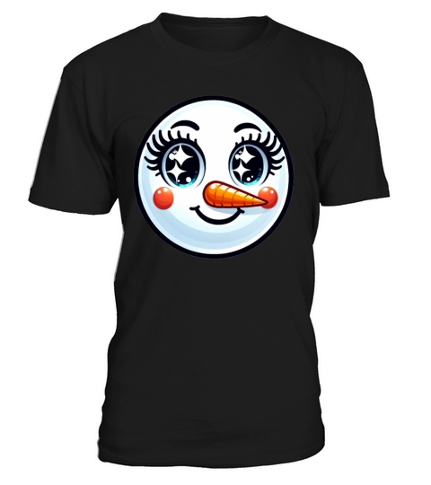Lady Carrot-Nosed Snowwoman Cute Snowman Christmas T-Shirt Unisex