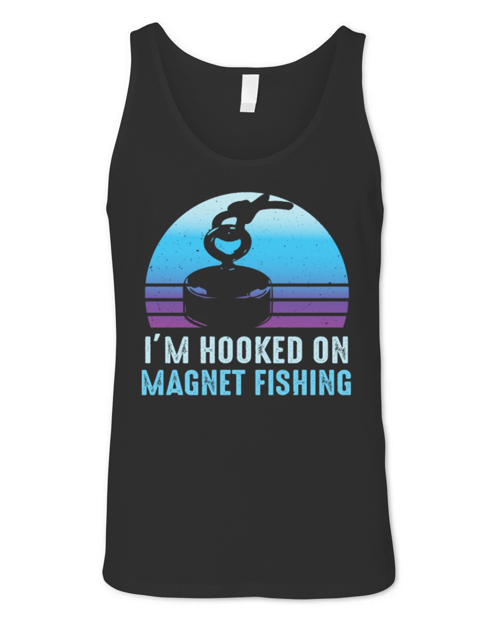 Hooked On Magnetic Fishing Magnetic Vintage Unisex Jersey Tank
