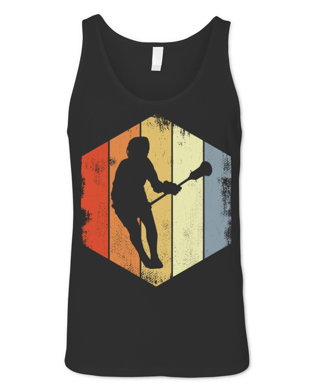 Vintage Lacrosse Player Unisex Jersey Tank