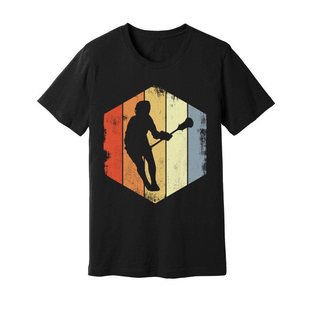 Vintage Lacrosse Player Unisex Jersey Tee