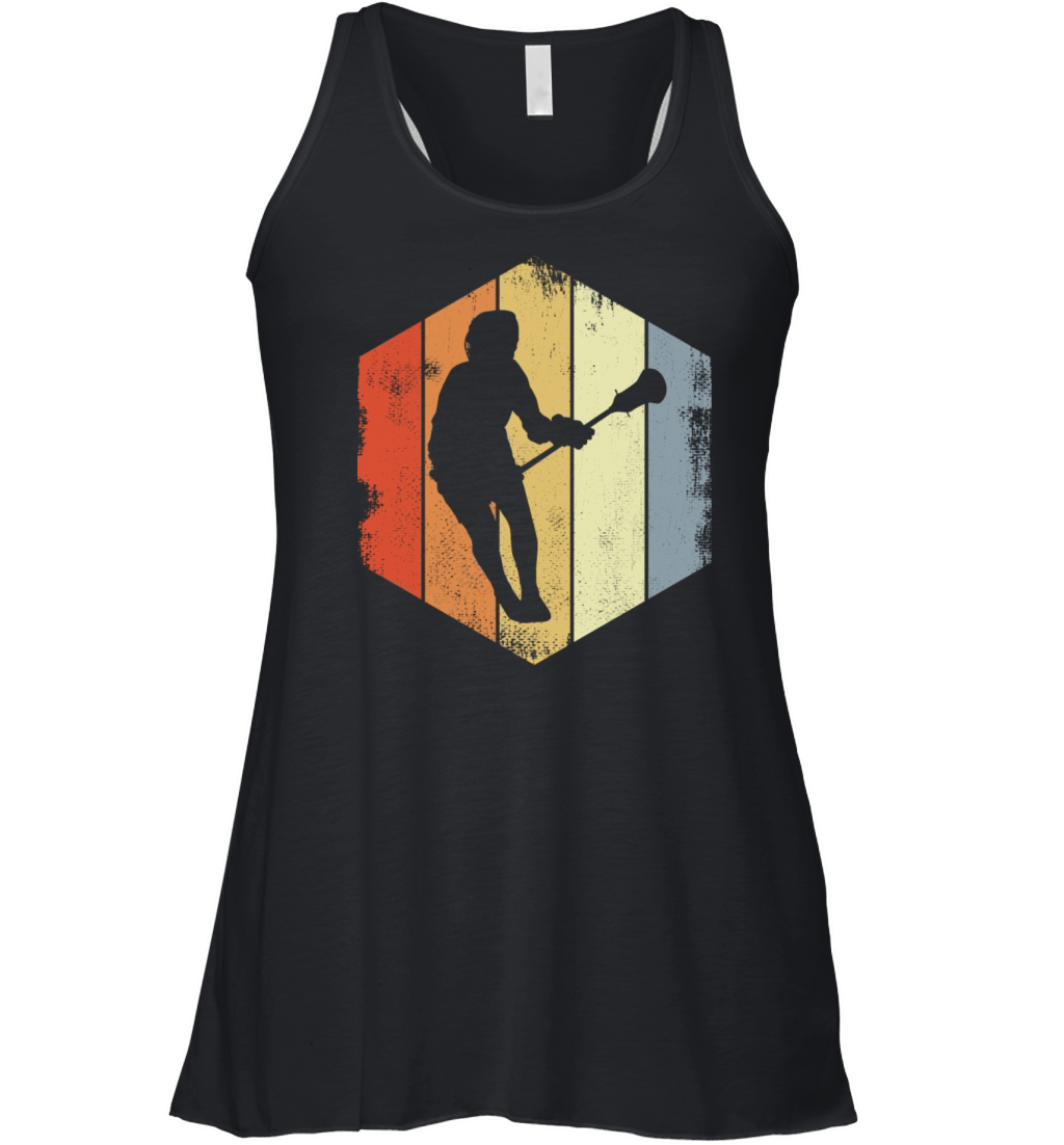 Vintage Lacrosse Player Women's Flowy Tank Top