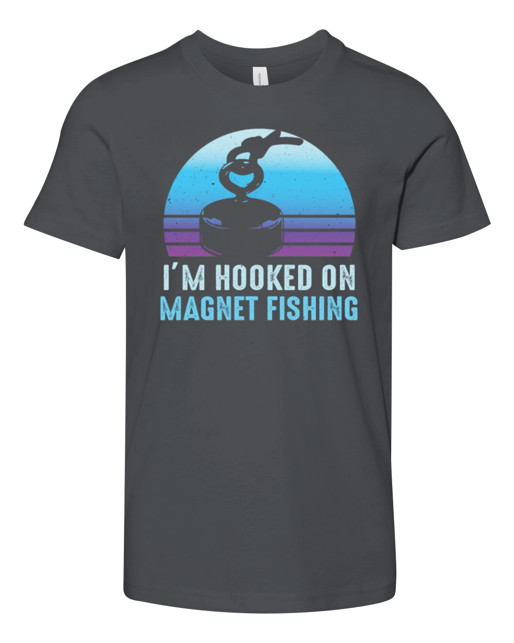 Hooked On Magnetic Fishing Magnetic Vintage Youth Unisex Jersey Tee