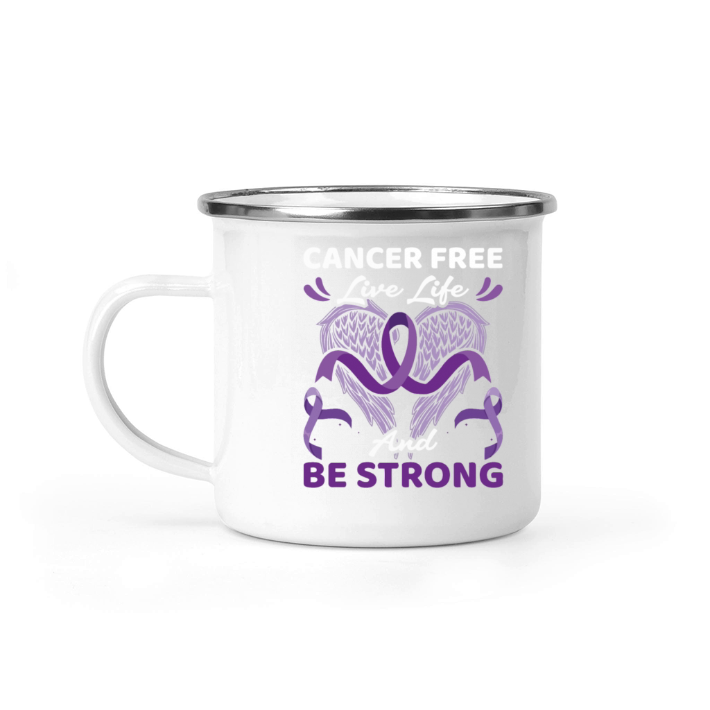 Cancer free live life and be strong Camping Mug