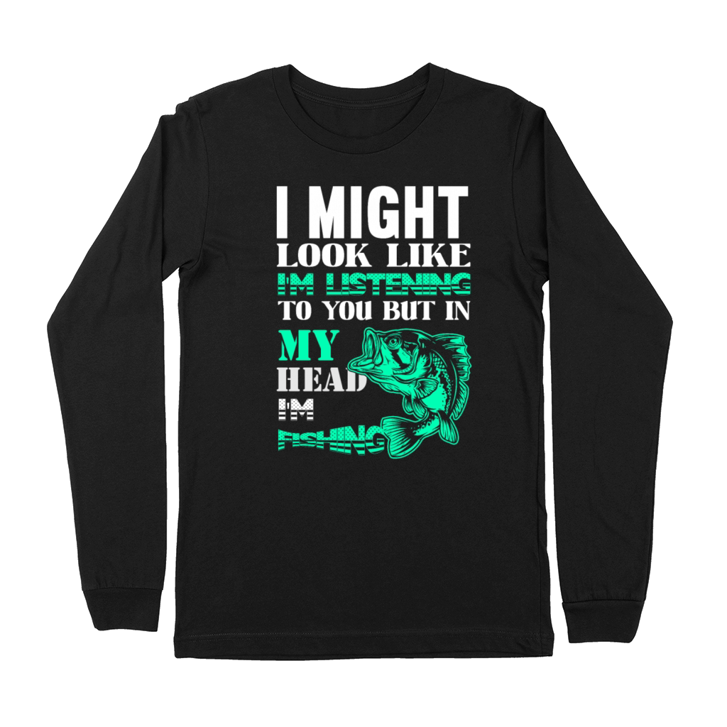 Fisherman Fishing Vintage T-Shirt Funny Fishing Premium Long Sleeve