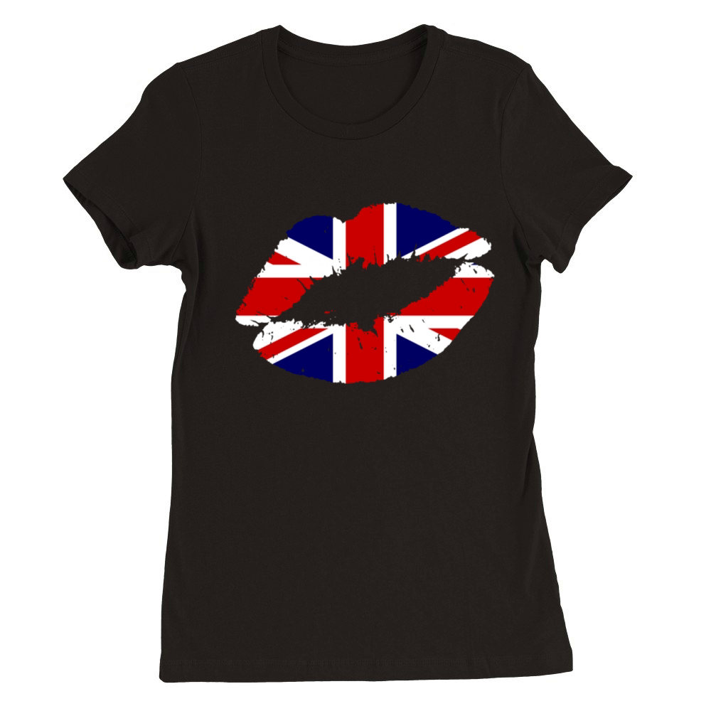 London England UK Souvenir Gift Premium Womens Crewneck T-shirt