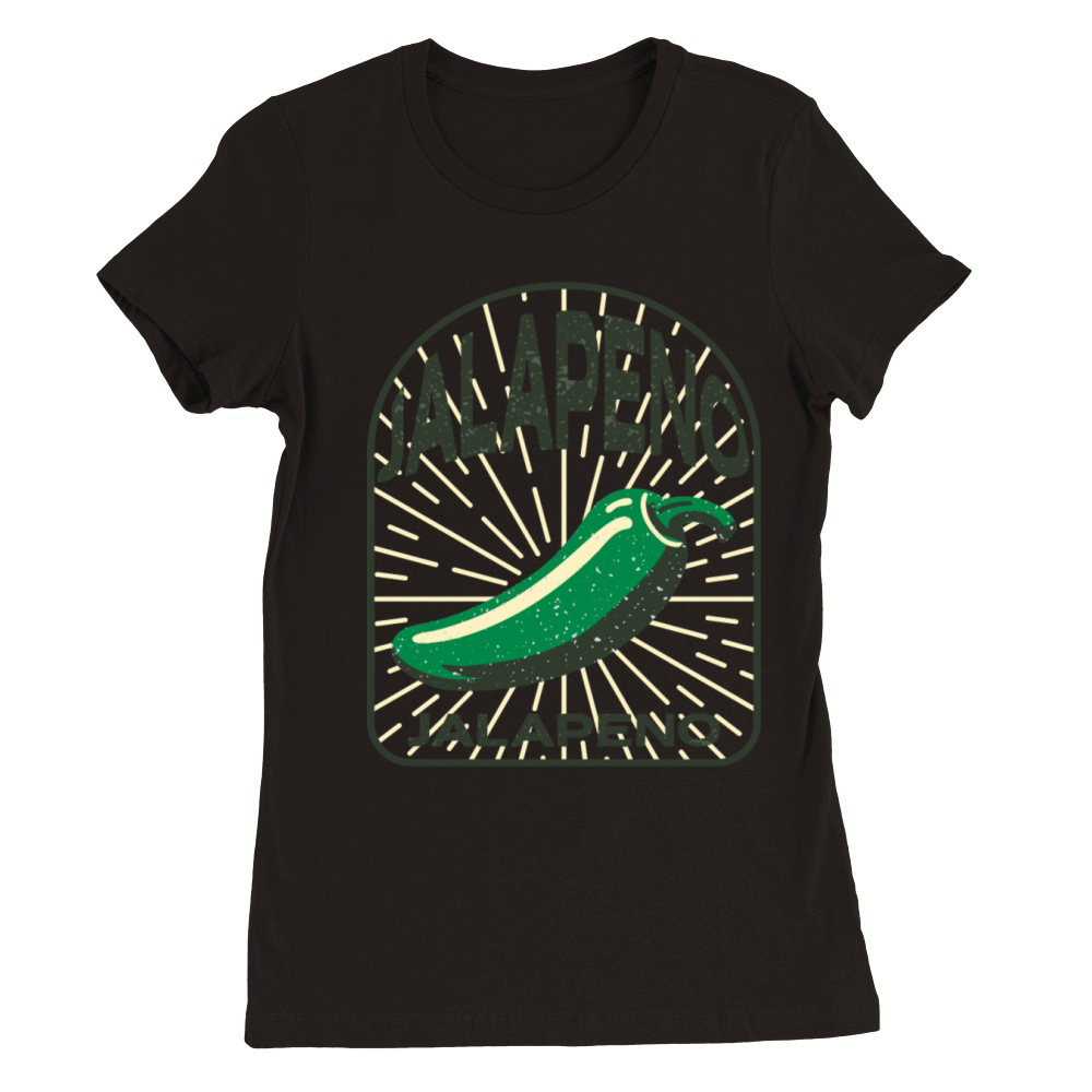Vintage Jalapeno Inspired Design Premium Womens Crewneck T-shirt