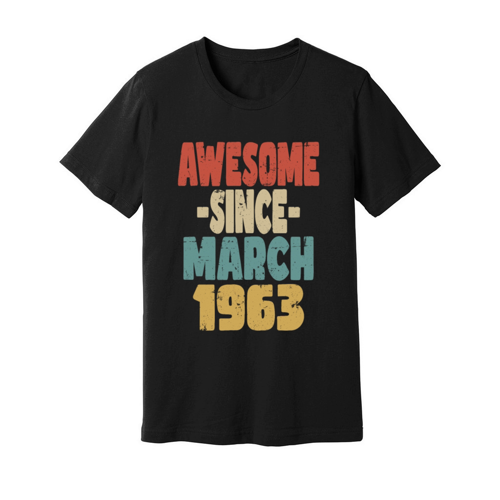 Awesome March 1963 Unisex Jersey Tee