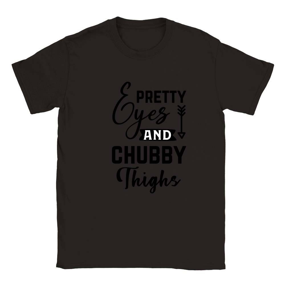 Pretty eyes and chubby thighs Classic Kids Crewneck T-shirt