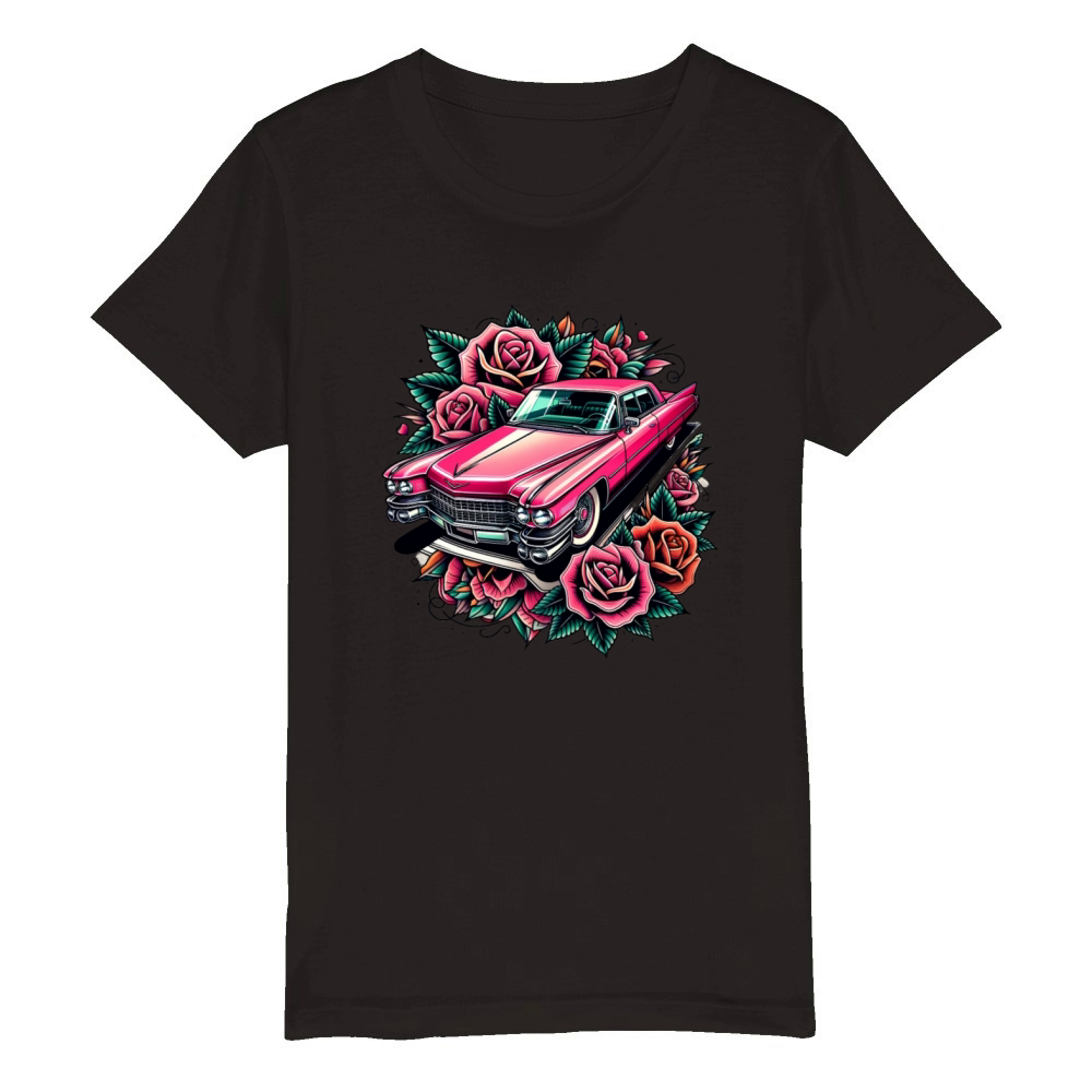 Pink cadillac Organic Kids Crewneck T-shirt