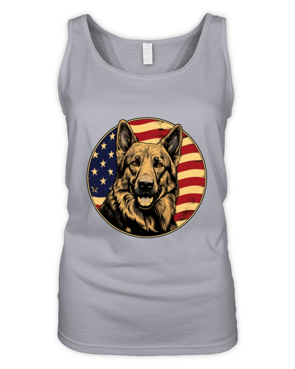 German Shepherd Funny Dog Vintage Retro American Organic Women's Tank Top