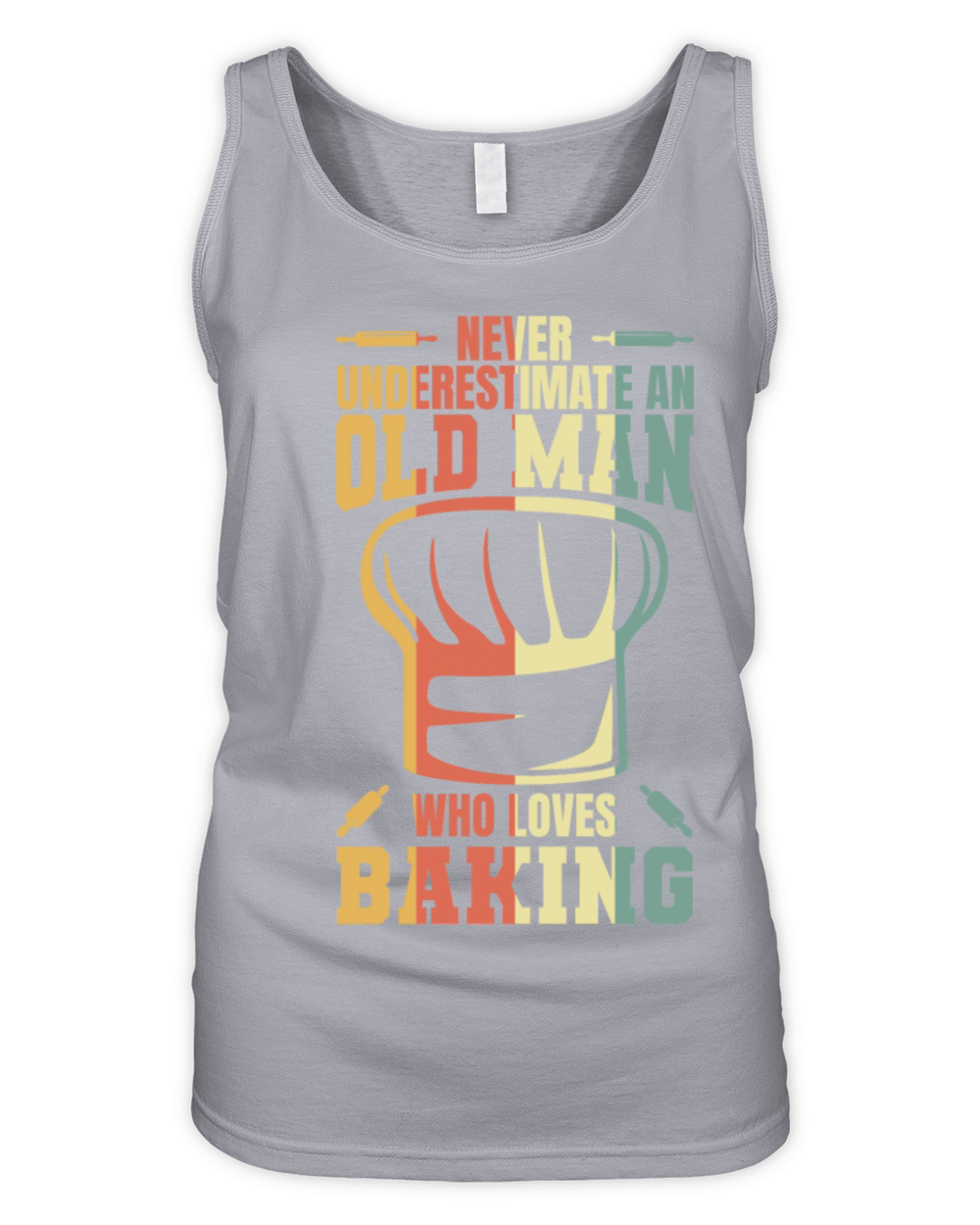 Never Underestimate An Old Baker Organic Women's Tank Top
