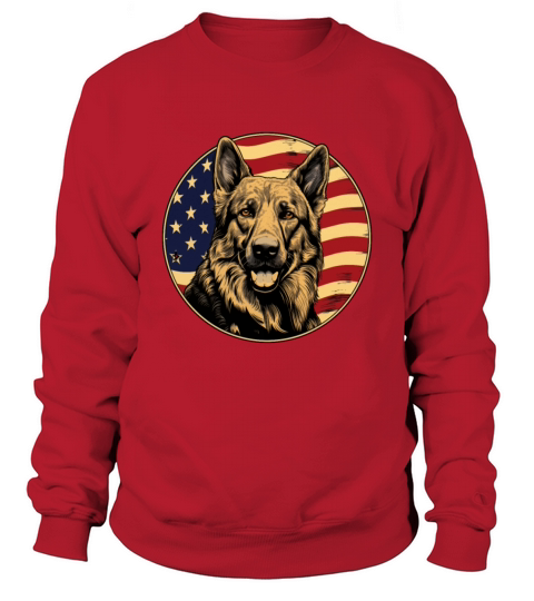 German Shepherd Funny Dog Vintage Retro American Sweatshirt Unisex