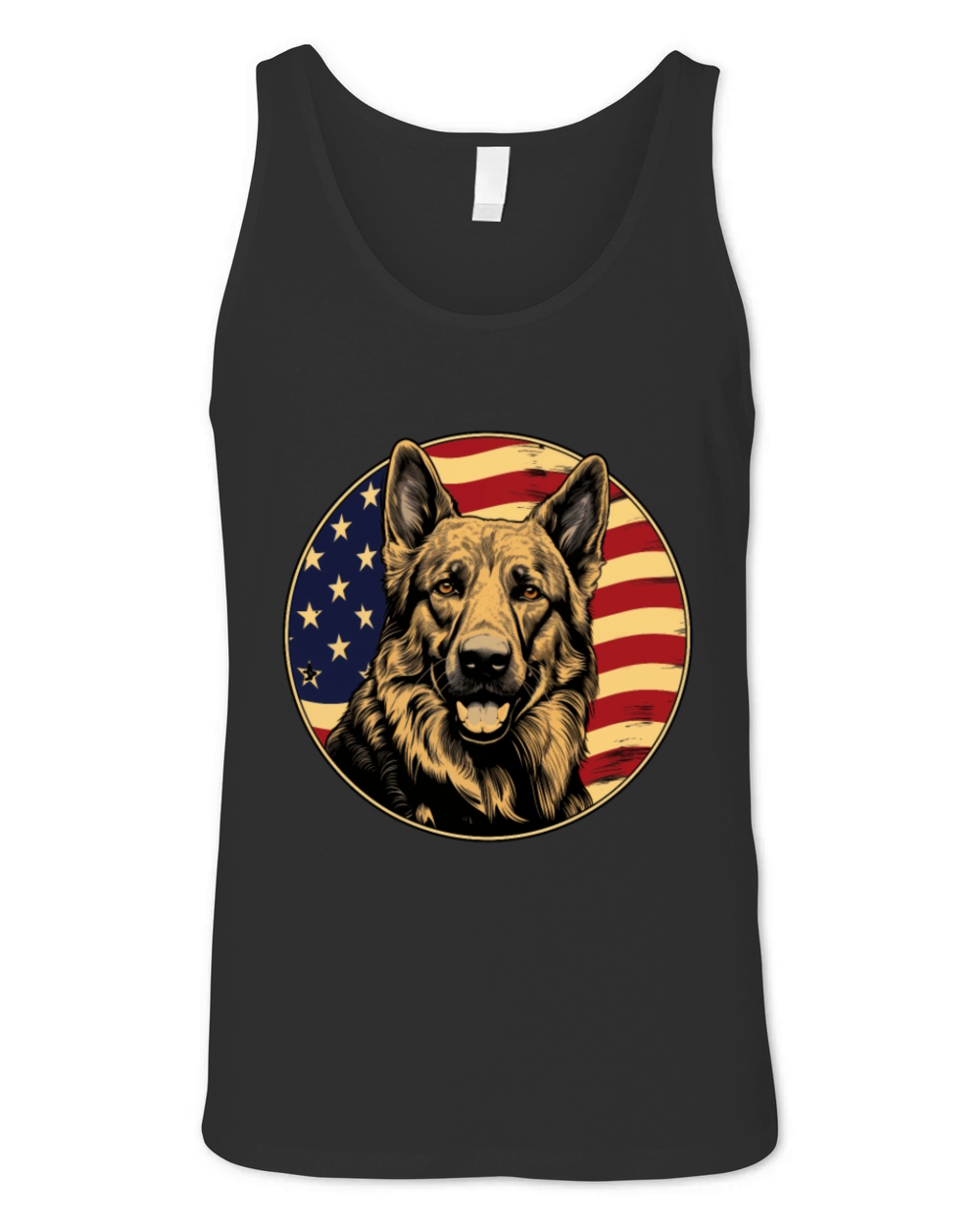 German Shepherd Funny Dog Vintage Retro American Unisex Jersey Tank