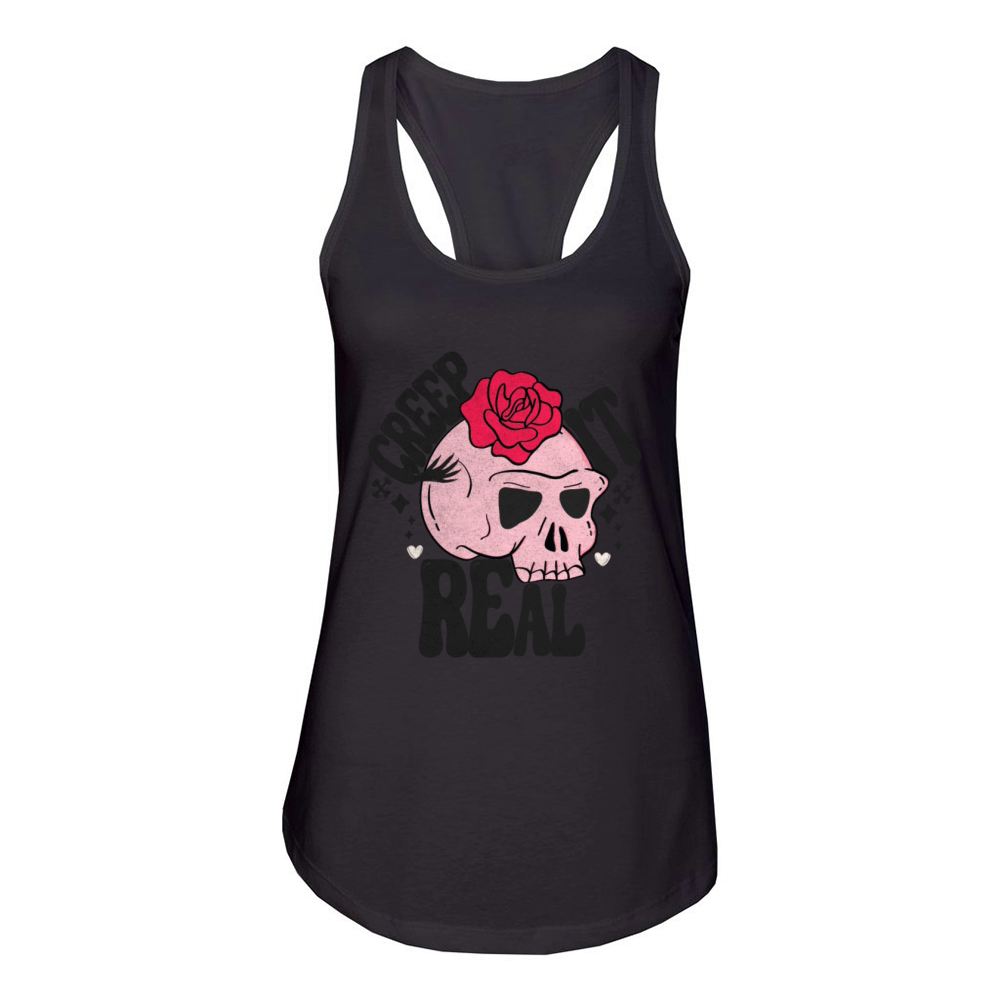 Creep it Real Retro Halloween T-shirt Women's Racerback Tank