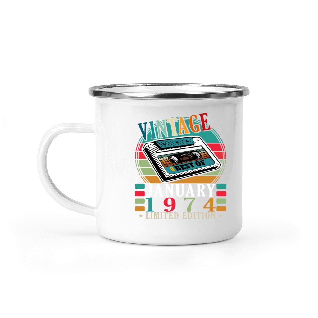 50th birthday 50 years January 1974 Camping Mug