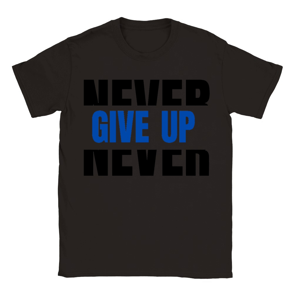 Never Give up Classic Kids Crewneck T-shirt