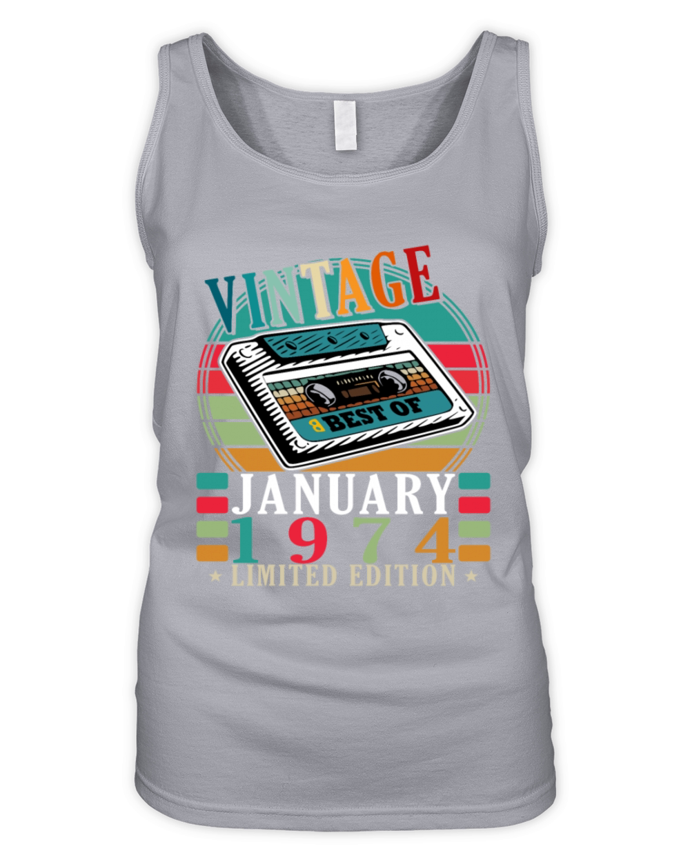 50th birthday 50 years January 1974 Organic Women's Tank Top