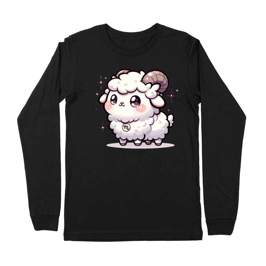 Adorable Kawaii Capricorn Zodiac Sign Birthday Premium Long Sleeve