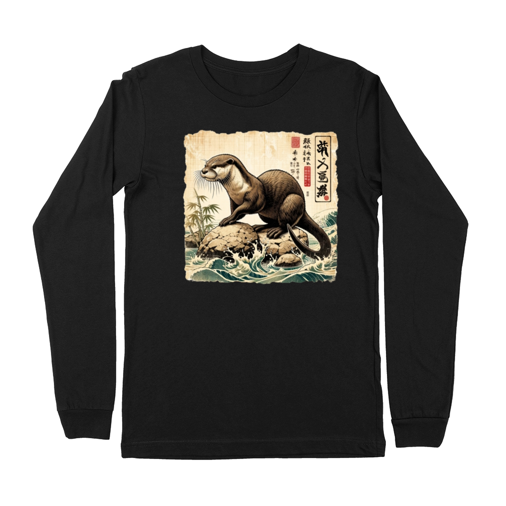 Animal Wildlife Water Vintage Japanese Art Cute Premium Long Sleeve
