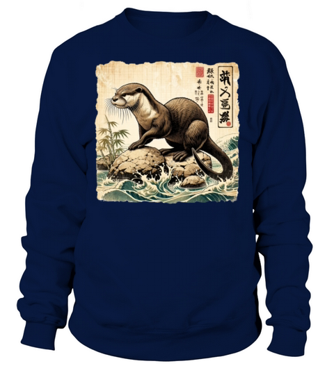 Animal Wildlife Water Vintage Japanese Art Cute Sweatshirt Unisex