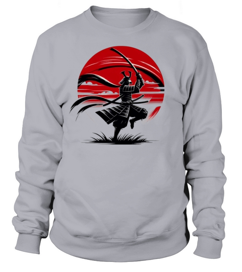 Japanese Samurai Silhouette Vintage Fighter Retro Sweatshirt Unisex