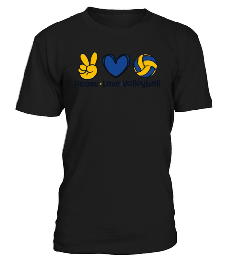 Peace Love Volleyball Coach Team Player Trainer T-Shirt Unisex