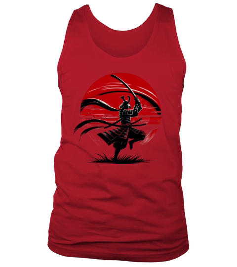 Japanese Samurai Silhouette Vintage Fighter Retro Tank Top Unisex