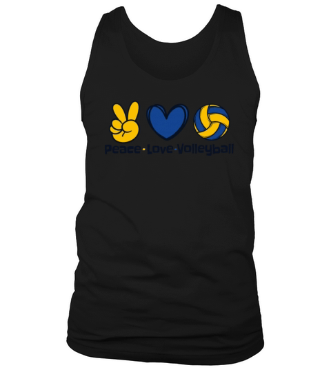 Peace Love Volleyball Coach Team Player Trainer Tank Top Unisex