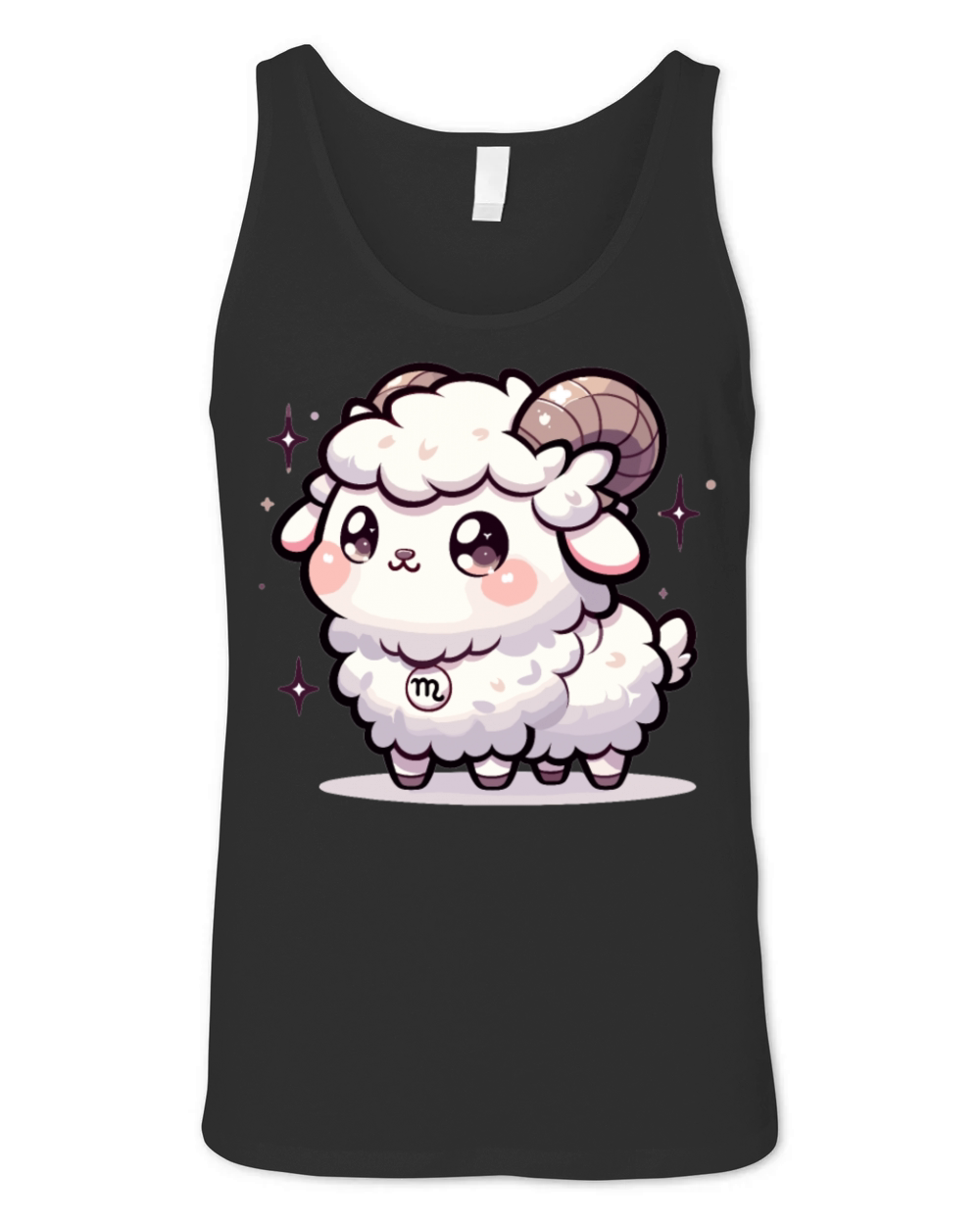 Adorable Kawaii Capricorn Zodiac Sign Birthday Unisex Jersey Tank