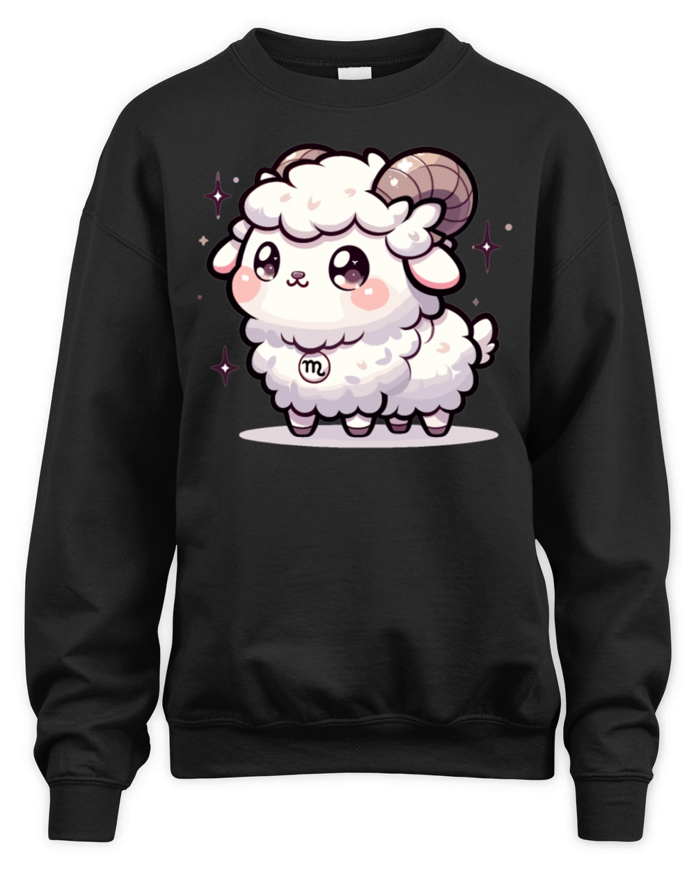 Adorable Kawaii Capricorn Zodiac Sign Birthday Unisex Premium Crewneck Sweatshirt