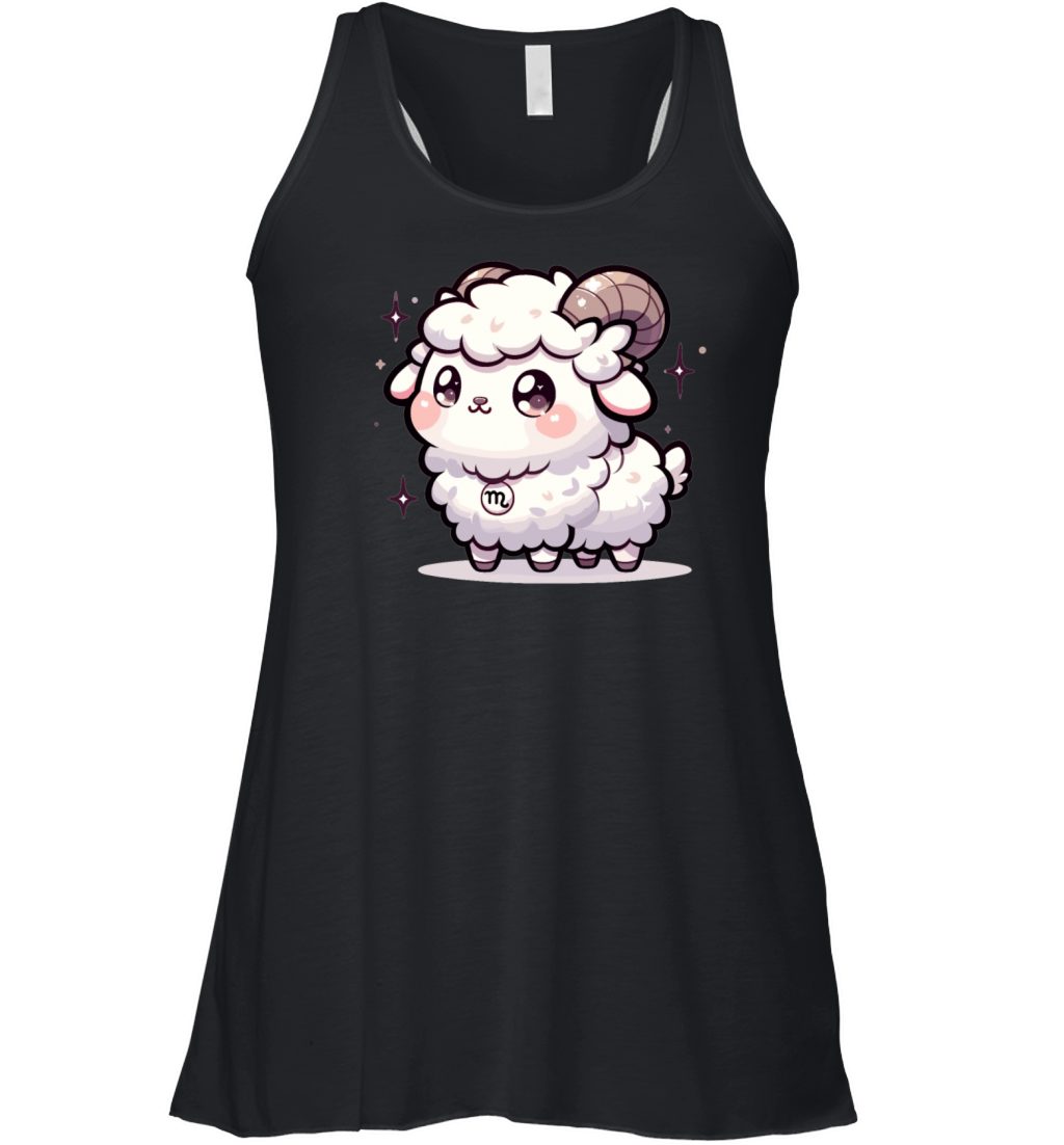 Adorable Kawaii Capricorn Zodiac Sign Birthday Women's Flowy Tank Top