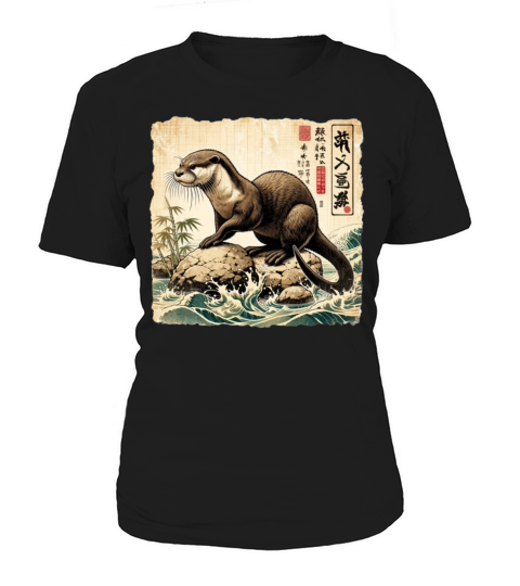 Animal Wildlife Water Vintage Japanese Art Cute Women's T-Shirt