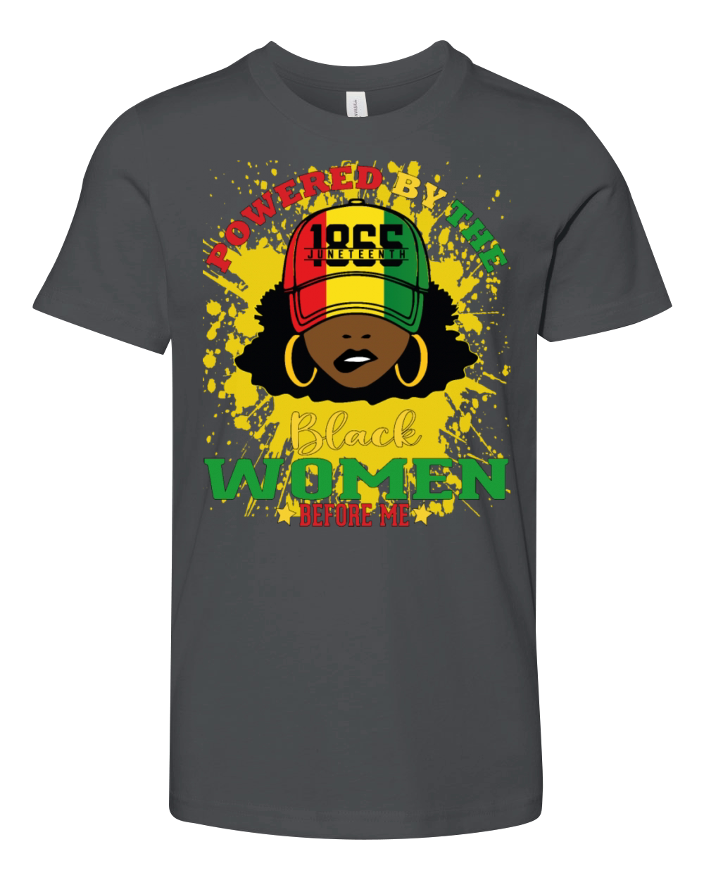 Powered By The Black Women Before Me Black History Youth Unisex Jersey Tee