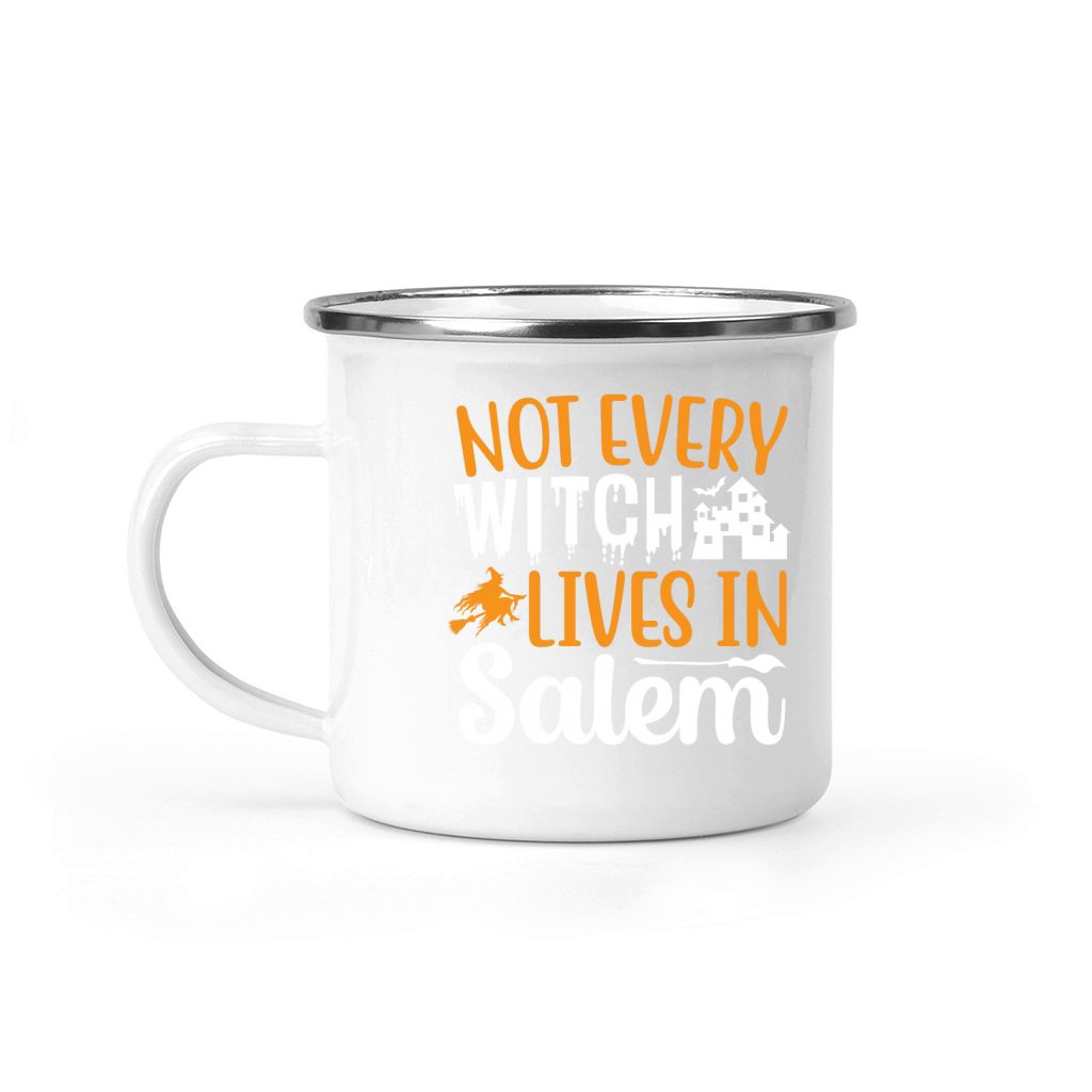 Not Every Witch Lives In Salem Halloween Shirt Camping Mug