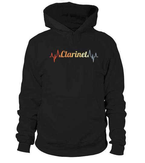 Vintage Clarinet Heartbeat Hoodie Unisex
