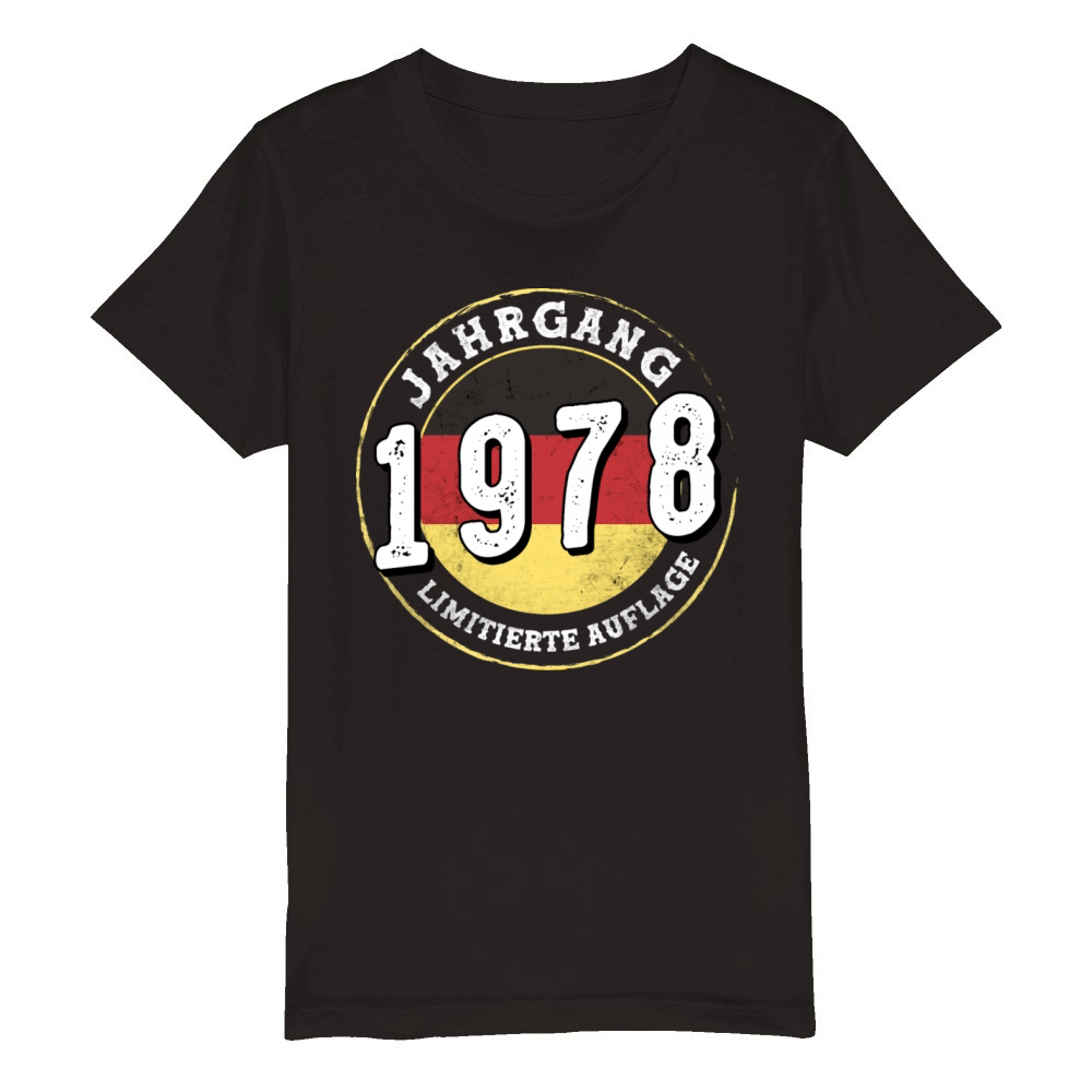 Limitierte Auflage Jahrgangs 1978 Vintage 1978 46 Organic Kids Crewneck T-shirt