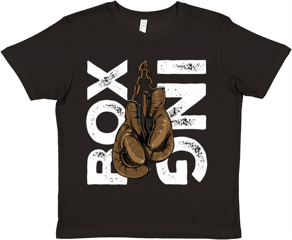 Boxing Gloves Vintage Premium Kids Crewneck T-shirt