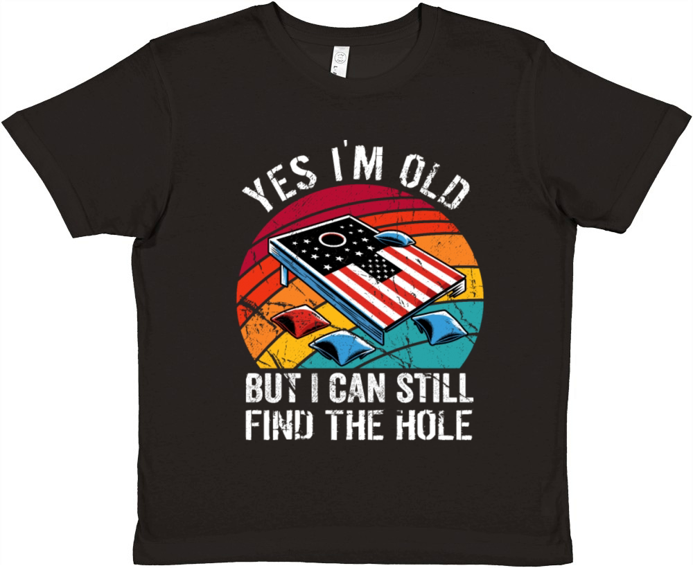 Grandpa Cornhole Senior Saying - Yes Im Old But Premium Kids Crewneck T-shirt