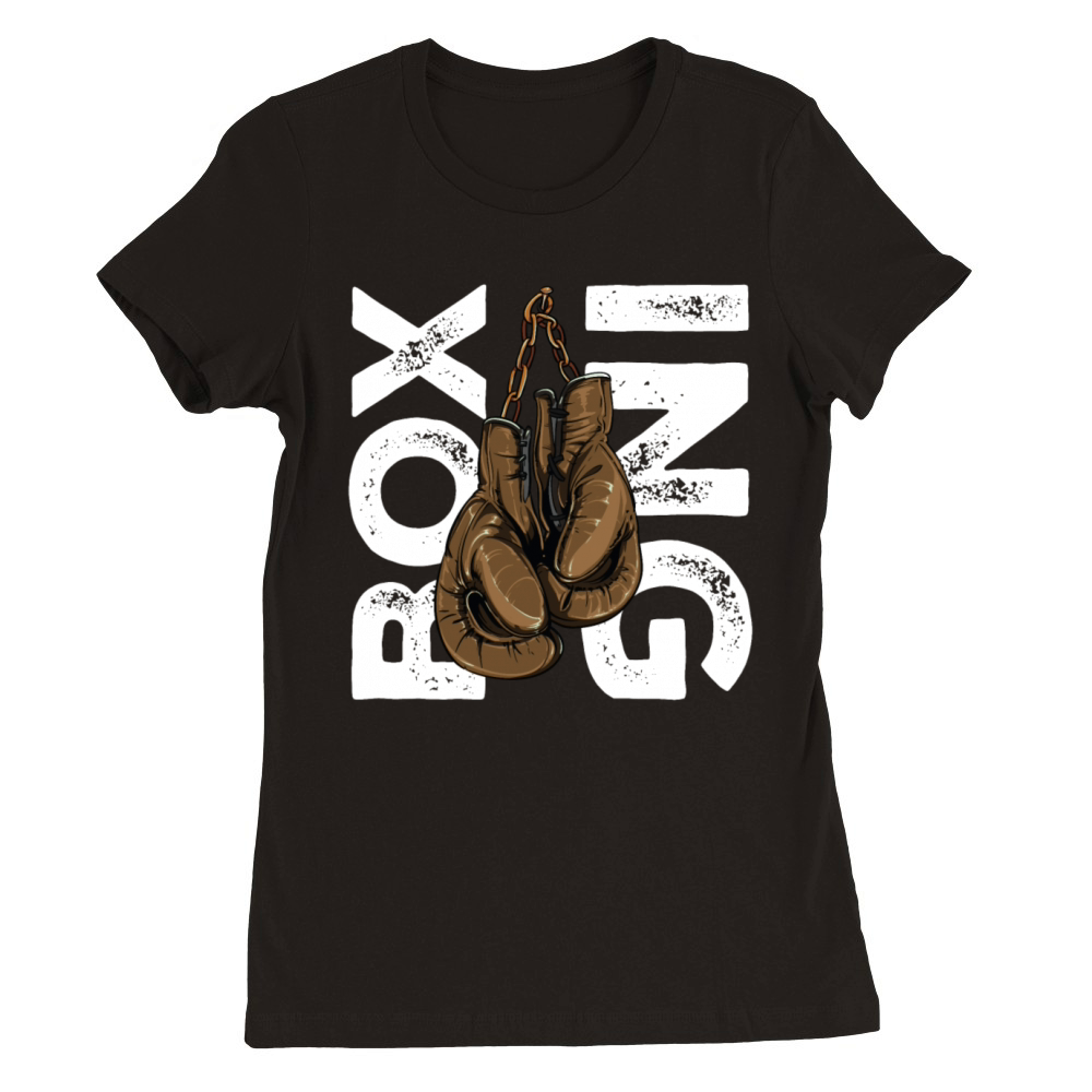 Boxing Gloves Vintage Premium Womens Crewneck T-shirt