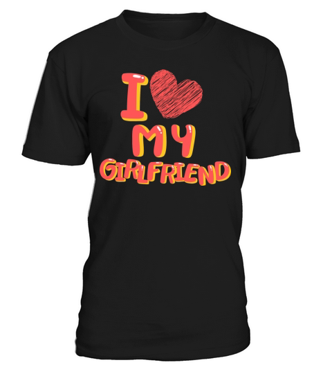 I Love My Girlfriend Heart Balloons White T-Shirt Unisex