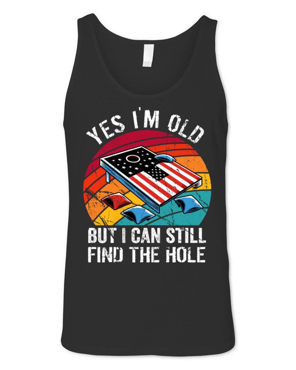 Grandpa Cornhole Senior Saying - Yes Im Old But Unisex Jersey Tank