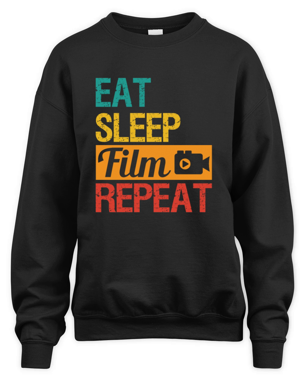 Eat Sleep Film repeat Movie Director Filmmaker Unisex Premium Crewneck Sweatshirt