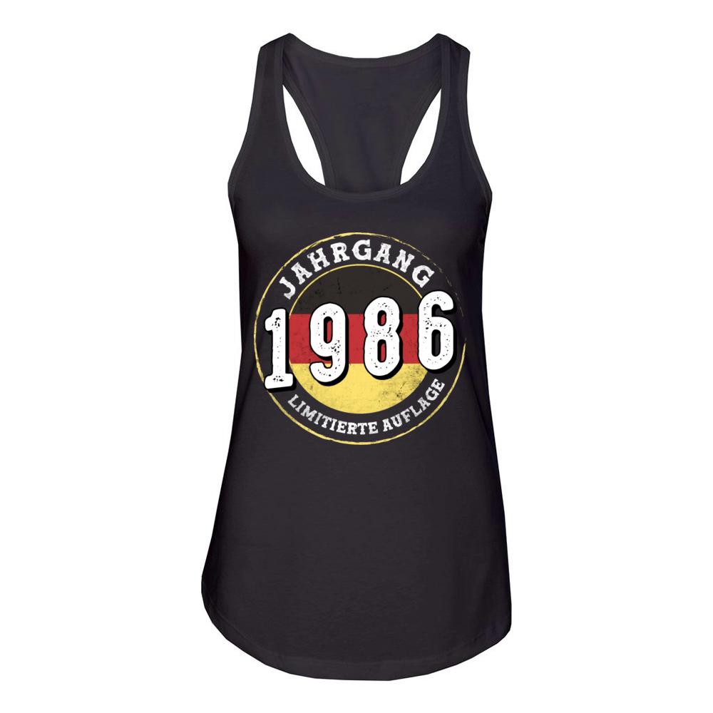 Jahrgangs 1986 38 years old Vintage 1986 Women's Racerback Tank