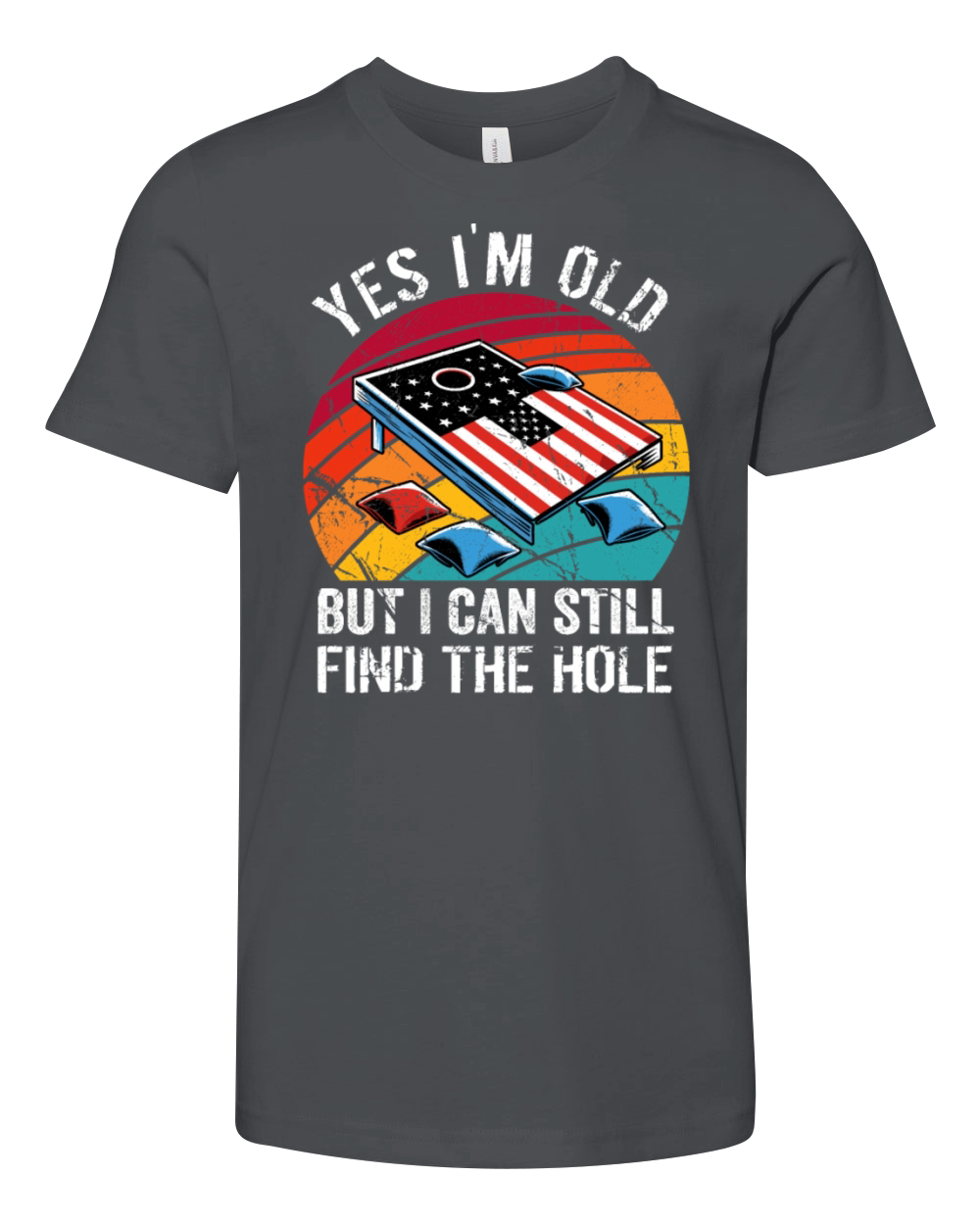Grandpa Cornhole Senior Saying - Yes Im Old But Youth Unisex Jersey Tee