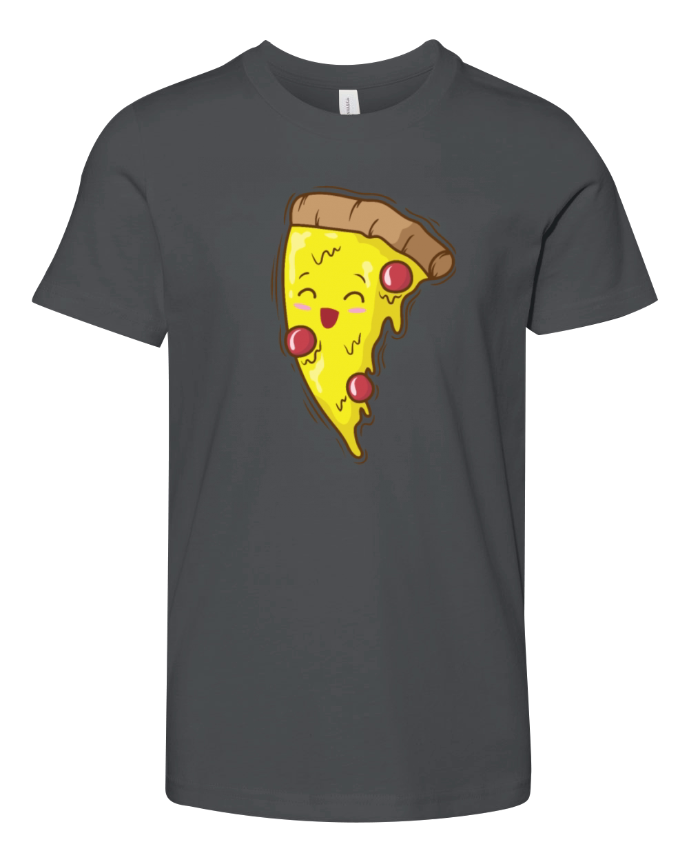 Pizza Piece is happy Fast Food Stone Oven Youth Unisex Jersey Tee