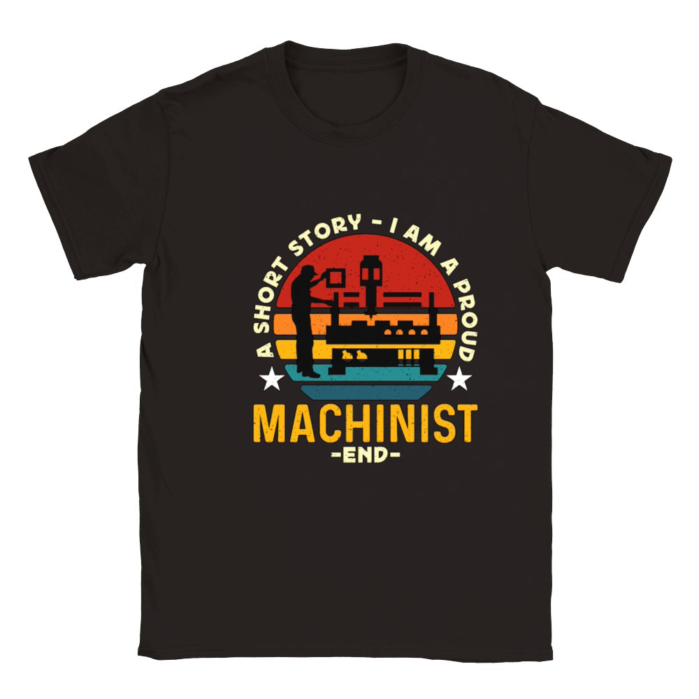 Machinist A Short Story I Am A Proud CNC Machine Classic Kids Crewneck T-shirt