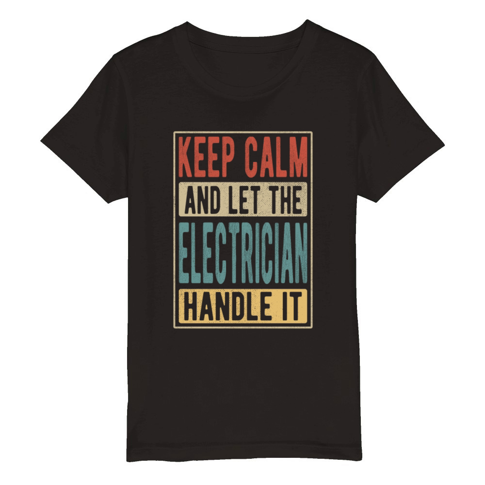 Electrician Retro Gift Organic Kids Crewneck T-shirt