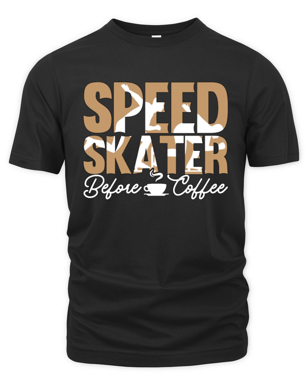 Speed Skater Before Coffee Skating Coffee Lover Organic Unisex T-shirt