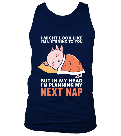 Sleeping Axolotl Shirt Lover Napping Funny Axolotl Tank Top Unisex